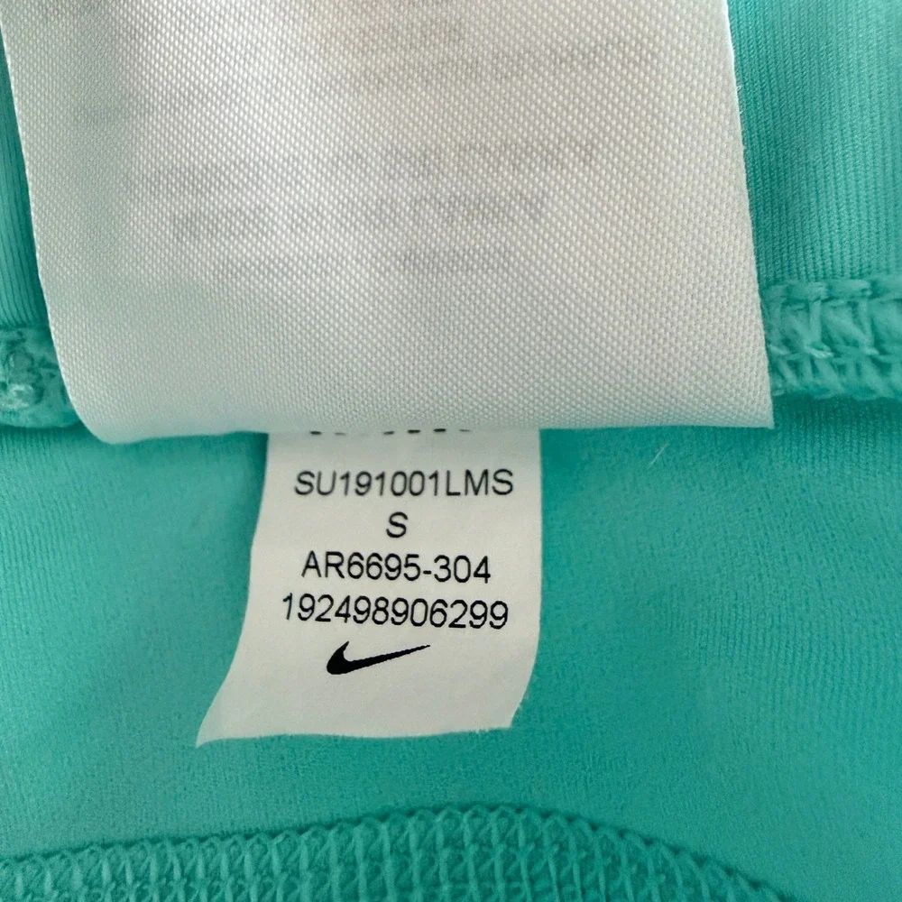 Nike Pro Hypercool Leggings Womens Size S Mint Navy Colorblock Mesh Activewear
